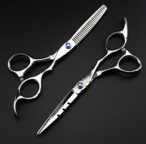 WDSOPK Haarschneideschere, 6 Zoll Professionelles Titan-Haarschneide- Und Effilierscheren-Set Für Friseure