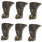 NUOBESTY Lot De 6 Pieds De Meubles Décoratifs d'angle Vintage en Bois Pieds De Table Miniatures Accessoires De Décoration Vintage Protection d'angle Rétro en Alliage De Zinc