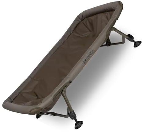 Fox Carpmaster Welded Cradle | Carp Cradle with Padded Frame | Supports Fish Safely in Water | Spring Loaded Legs | Swiveling Mud Feet | 126cm x 78cm | Height 30cm-39cm | Code CCC068