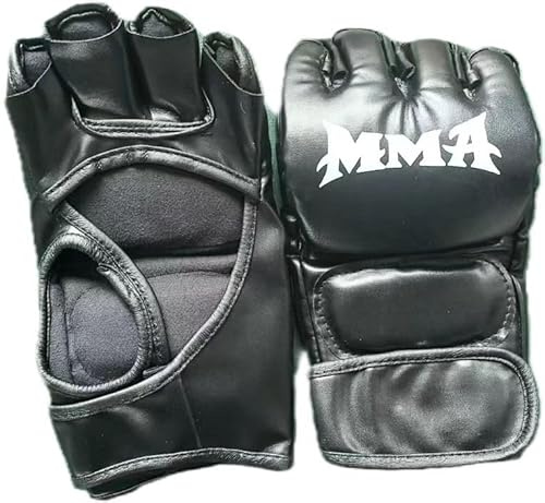 Profi MMA Handschuhe, Grappling Sparring Training Halbfingerfäustlinge, Kickboxen Kampfsport Gepolstert Gloves, Boxhandschuhe für Männer und Frauen für Boxen, Training, Sandbagging, Freies Sparring