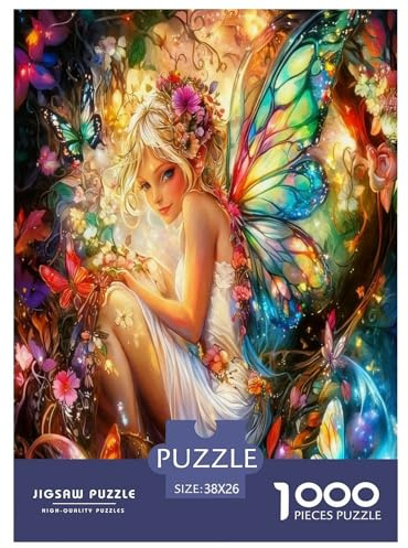 Einzigartige Fee 1000-teilige Puzzle Impossible Geschicklichkeitsspiel Für Die Ganze Familie, Klassische Geschenk Farbenfrohes Legespiel Dekorative Geschenke 38x26cm/1000pcs