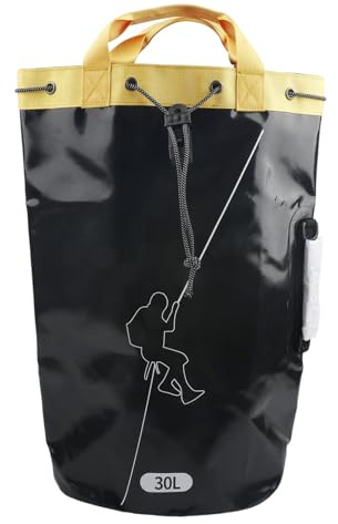 Sacco porta corda per arrampicata in outdoor con design drainabile in PVC, capacità elevata, zaino spazioso per attrezzature da arboricoltura, ideale per esplorazioni, speleologia