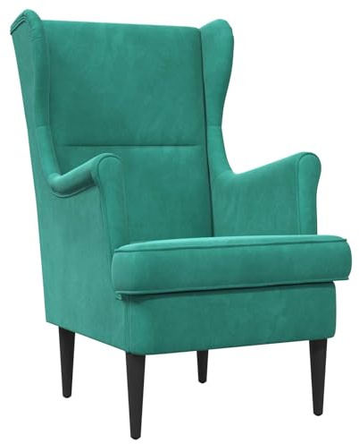 vidaXL Sessel Türkis Samt, Schlafzimmer-Sessel, modernes Design, bequemer Platz, Wohnaccessoire, zeitgenössisch, funktionales Wohnzimmer