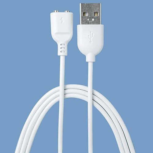 HORAN HOQI 6mm Dual Pin Magnetic USB Charger Cable, 2 Pin Magnetic Charger Replacement Cord with Strong Magnet for Wireless Massager Electric Toothbrush Beauty Instruments, 0.8m Universal Charging