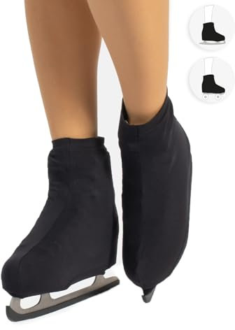 CALZITALY Skates Cover, Rollschuhe und Schlittschuhe Überzieher, Hautfarbe, Karamell, Schwarz, Schuhgröße 28-42, 70 DEN, Made in Italy (28-32, Schwarz)