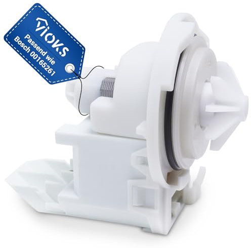 VIOKS Laugenpumpe Ablaufpumpe 30W Ersatz für BSH-Gruppe/Bosch/Siemens 00165261 Gorenje 793416 Küppersbusch 426460 Whirlpool-Gruppe 481236018503 - Solo-Pumpe für Spülmaschine Geschirrspüler