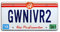 Onward | GWNIVR2 | Metal Stamped License Plate