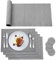 HPMAISON Tischsets, 9-teiliges graues Tischset-Set, 4 Tischsets + 4 Untersetzer + 1 Lange Tischmatte, widerstandsfähig, rutschfeste Tischsets und Untersetzer-Sets für Zuhause, Restaurant
