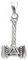 Kiss of Leather Colgante de martillo de Thor de plata de ley 925 n.º 396, Plata