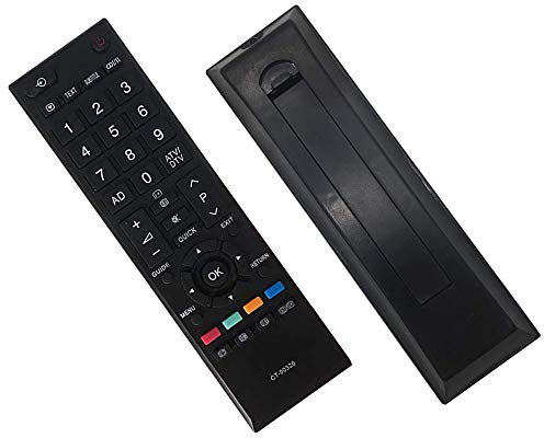 Nouveau CT-90326 Télécommande pour Toshiba Regza LCD LED Smart TV - Aucune configuration nécessaire Télécommande universelle TV Toshiba Remplacement 26AV733G 32AV55D 32AV55D 32AV933G 37RV733 40LV703G