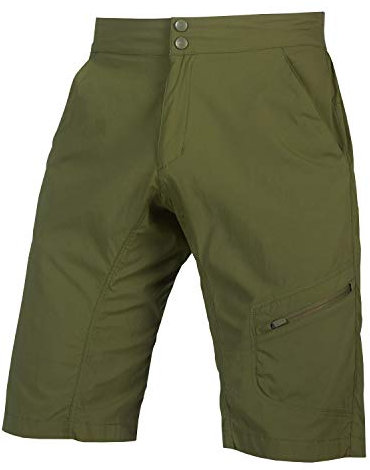 Endura Herren Hummvee Lite Mountain Bike Baggy Cycling Short with Liner Kurze Hose, Olivgrün 2022, Small