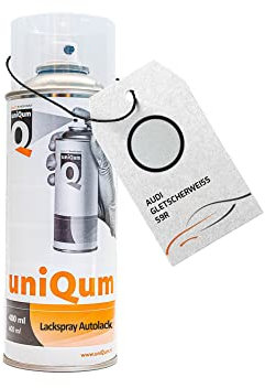 uniQum Autolack Spraydose fürs Auto für AUDI GLETSCHERWEISS S9R Autolack Reparatur 400 ml