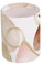 Clairefontaine 115972C - Un Pot à Crayons/Stylos/Pinceaux Multifonctions Rond en Carton motifs Géométriques Rose Poudré/beige 9x11 cm - Finition satiné - Impression Or - Collection Evanescence