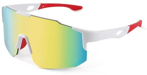 FEISEDY Sport Sonnenbrille Herren Damen Fahrradbrille Radbrille Verspiegelt Sportbrille für MTB Rennrad Radfahren Biking Laufen Enduro mit UV400 Schutz B2388