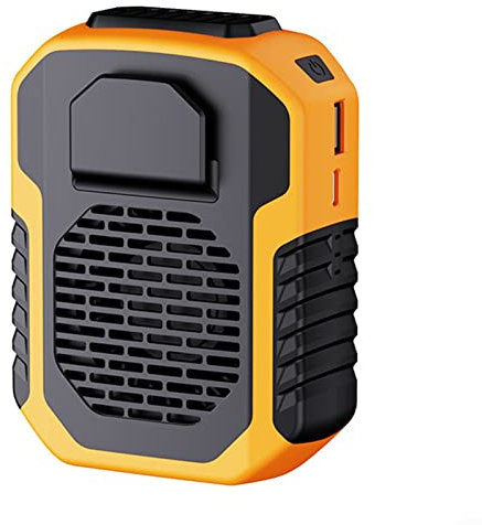 Lioaeust Tragbarer Taillen-Clip-Fächer, 6000mAh Lüfter, Wiederaufladbarer Gürtelventilator, Körperventilator, Freihändig, Halsketten-Ventilator, Outdoor-Sportventilator für T-Shirts, Jacken(DQ215)