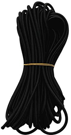 rockible Flexibles Gummiseil für sicheren Halt, Schwarz, 10m