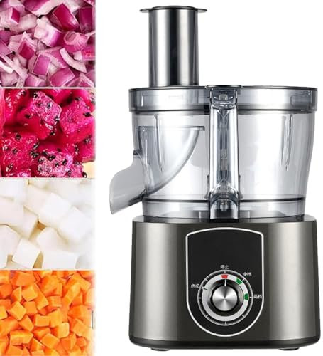 URJWAN Tritatutto Elettrico, Contenitore in Vetro per Tritatutto Elettrico da 600 W, Robot da Cucina E Frullatore, Tritatutto Elettrico per Cucina,Grey