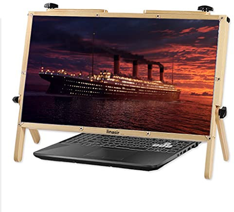 Ipad Bildschirmlupe, Gaming Video Monitor Lupe Verstärker Halter für Handy Laptop, Laptop Bildschirmlupe 22 Zoll - Ultraklare Blu-Ray 3X Vergrößerungslinse,Weiß (Natur)