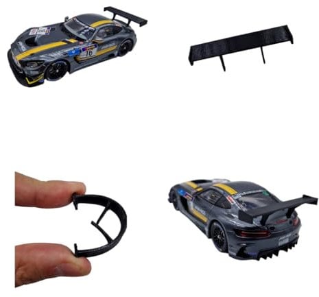 Blackslot Flexibler Spoiler für Carrera Digital 132 Mercedes AMG GT3 Tuning Kleinteil Ersatzteil Zubehör