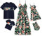 PATPAT Familien Partnerlook Set – Hawaii Sommer Outfit für Mama, Papa, Kinder – Strandkleidung Familie – Mutter Tochter Kleid & Vater Sohn T-Shirt – Matching Outfit Urlaub & Fotoshooting