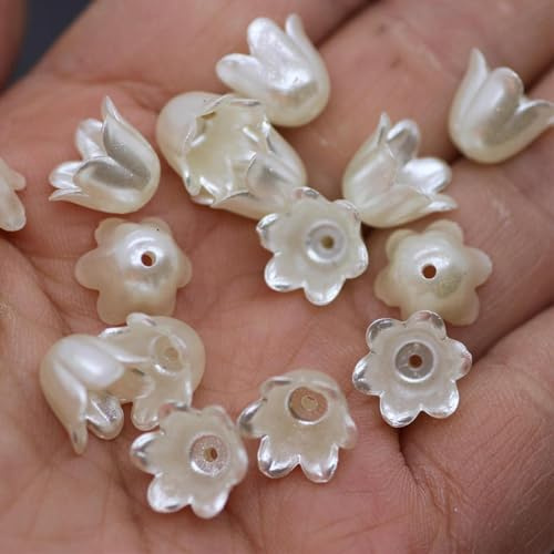 400 perline per mughetto, 11 x 9 mm, mughetto, perle artificiali