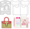 FineGood Stanzschablonen für Kartenherstellung, 3D-Handtaschen-Buch, Taschen-Stanzformen, Metallprägeschablonen für Bastelarbeiten, Papierkarten, Scrapbooking, Alben, Dekoration, 2 Stück