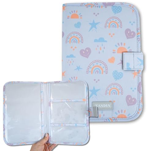 ZANDIA ® Portadocumenti Baby | Porta documenti Cose per neonati | Regalo originale per neonati | Organizer Baby | Cartella Documenti Bambino e Gravidanza. (arcobaleno)
