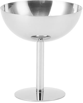 ZLXHDL Tasse à crème glacée en Acier Inoxydable, Bol à crème glacée, Bol à Dessert de Tasse à Salade réutilisable pour Coupe glacée aux Fruits (10 cm)