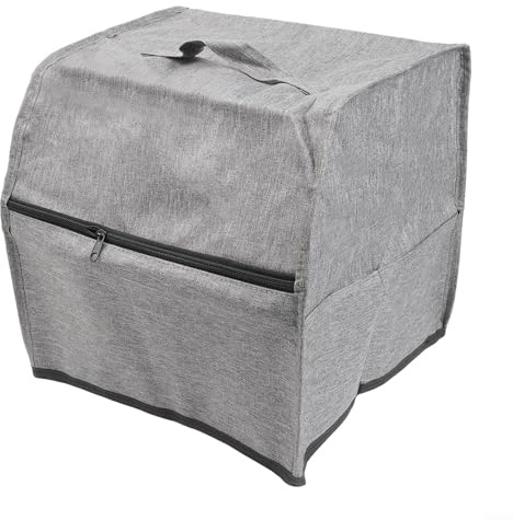 Overlock-Nähmaschinen-Abdeckung mit Aufbewahrungstaschen, Oxford-Stoff-Staubschutz für Overlock-Maschinen, 31,5 x 29 x 28,5 cm, schützend, abwischbar, passend für die meisten Standard-Overlocker, Grau