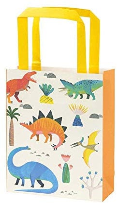 Talking Tables Packung mit 8 Dinosaurier-Partytüten für Kindergeburtstagsfeiern, Beutetüten aus Papier zum Befüllen mit Leckereien, Gefälligkeiten und Kuchen Ideal für Geschenke, Mädchen oder Jungen