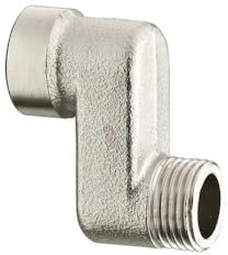 Raccordo eccentrico per calorifero in ottone nichelato, attacchi mf 1/2'' spostamento 20 mm