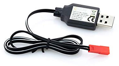 efaso 7,2V USB-Ladekabel - Passend für RC Akkus mit JST Stecker - z.B. Huina 1350, 1550, 1572