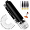 Ball Pump, WOVTE Dual Action Ball Air Pump with 20 Needles and 4 Spare Nozzle Adapter for Soccer, Football, Basketball, Volleyballs, Yoga Ball, Balloon and Bike (Black)