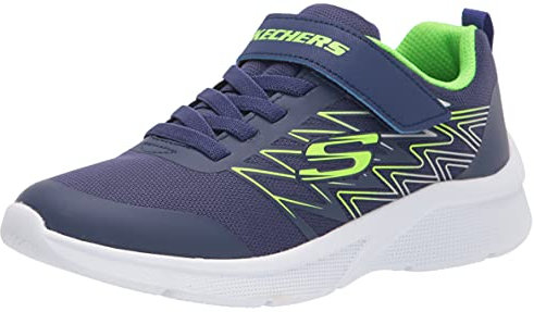 Skechers Microspec Texlor, Sneakers, Navy/Lime, 36 EU
