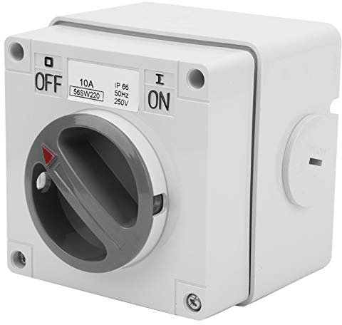 Interrupteur d'isolement étanche à l'eau, Prise d'interrupteur étanche à l'extérieur, PC ignifuge, Isolation anti-poussière Rotative Marche-Arrêt, Boutons et indicateurs 250 V (2P40A)