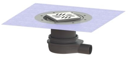 KESSEL Bodenablauf Der Ultraflache 79 DN 50, Variofix, Designrost Kessel 44700.52