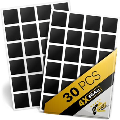 Quadrati magnetici autoadesivi (ciascuno 12,7 x 12,7 cm) – Magneti industriali flessibili – Fogli magnetici Peel & Stick – Il nastro è alternativa agli adesivi magnetici, striscia magnetica