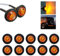 Rund 12V Seitenmarkierungsleuchten IP68 wasserdicht LED Seitenmarkierungsleuchten, für Pkw, Lkw, Anhänger, Traktoren (gelb), 10 Stück