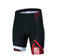 La Dearchuu Herren Radlerhose mit Sitzpolster, 3D Gepolstert Fahrradhose Kurz Atmungsaktive Schnelltrocknende MTB Sommer Radhose Fahrrad Hosen Kurze für Männer, Rot, Größe S