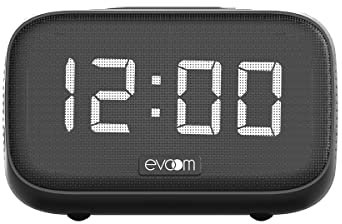 EVOOM SOUNDUP Radio RÉVEIL + Enceinte + Chargeur Induction Noir