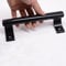 KAFENDA Manija de aleación de aluminio puerta corredera de balcón manija de puerta de granero deslizante manija de puerta de jardín manija de montaje lateral con tornillos de montaje (black)