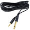 DRUT 5m 3.5mm MONO Jack to 6.35mm MONO Jack Plug Audio TS Coax Cable Lead, Male to Male Gold Flashed Ends 16.5ft