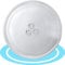 Dekohome Plato Giratorio Microondas de Cristal, Plato Microondas Universal con 3 fijadores, 24,5 cm de diámetro