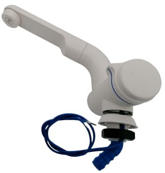 CR-MOESANCO® Grifo Automatico Caravana 12v para Autocaravana Lavabo Barco (Blanco)