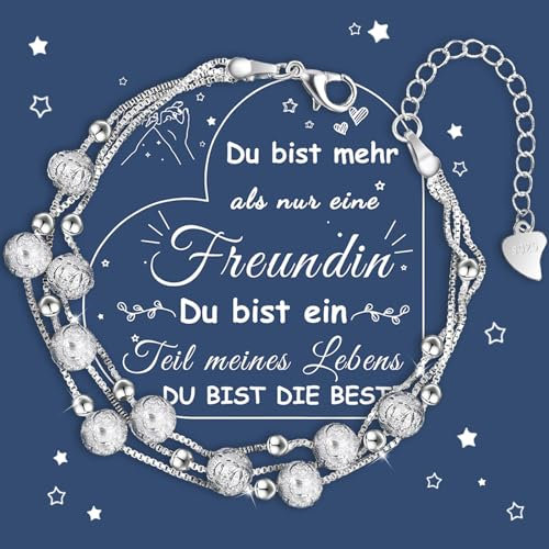 CheersLife Freundschaftsarmbänder Damen Armband Silber 925 Beste Freundin Geschenk Armband Für Freundin Bff Geschenke