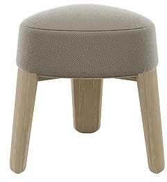 blomus Hocker -KUON- Sitzhocker aus Filz und Eiche 45x47cm (Shitake Oak)