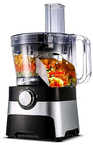 BOBVB Coupe-légumes électrique 600 W, Machine à découper Les légumes Commerciale avec 5 Lames, Automatique pour oignons, Carottes, concombres, poivrons, Cubes, Robot culinaire pour légumes et Fruits