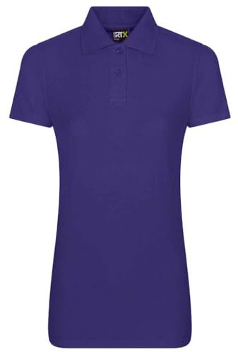 Polo classica da donna da donna, corta, tinta unita, casual, lavoro, sport, giardinaggio, costruzione, abbigliamento da lavoro, Natale, compleanno, costruttore, elettricista, Viola, XXXXL