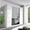 German Sliding Wardrobe Spacious Bedroom Sliding Wardrobe - Sleek and Functional Design comes in White/Grey/Black/Oak and Width 150cm/180cm/203cm/250cm (White, 180cm)