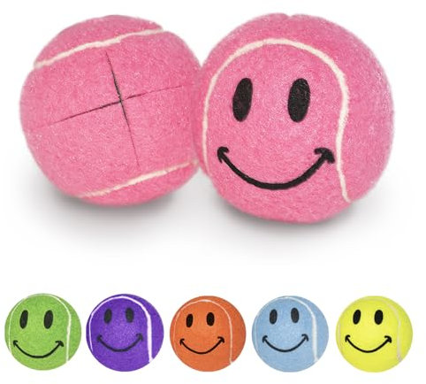 Smileyballs Lot de 2 patins prédécoupés pour balle de tennis Rose